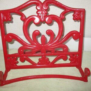 Cast iron Red Enamel Cookbook Holder Excellent